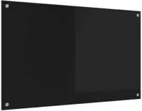 vidaXL K&uuml;chenr&uuml;ckwand Schwarz 100 x 60 cm Geh&auml;rtetes Glas