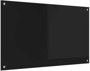 vidaXL K&uuml;chenr&uuml;ckwand Schwarz 100 x 60 cm Geh&auml;rtetes Glas
