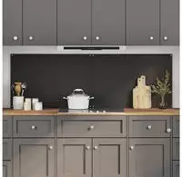 vidaXL K&uuml;chenr&uuml;ckwand 2 pcs Schwarz 90 x 60 cm Geh&auml;rtetes Glas