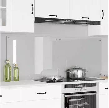 vidaXL K&uuml;chenr&uuml;ckwand 2 pcs Transparent 80 x 60 cm Geh&auml;rtetes Glas