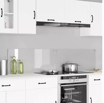 vidaXL K&uuml;chenr&uuml;ckwand 2 pcs Transparent 90 x 40 cm Geh&auml;rtetes Glas