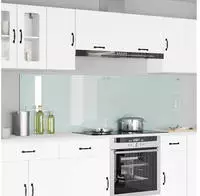 vidaXL K&uuml;chenr&uuml;ckwand 2 pcs Wei&szlig; 100 x 60 cm Geh&auml;rtetes Glas