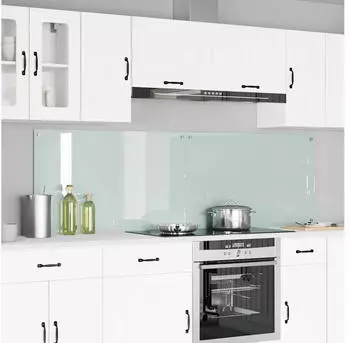 vidaXL K&uuml;chenr&uuml;ckwand 2 pcs Wei&szlig; 100 x 60 cm Geh&auml;rtetes Glas