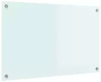 vidaXL K&uuml;chenr&uuml;ckwand Milch 80 x 50 cm Geh&auml;rtetes Glas