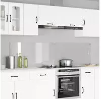vidaXL K&uuml;chenr&uuml;ckwand 2 pcs Transparent 100 x 50 cm Geh&auml;rtetes Glas