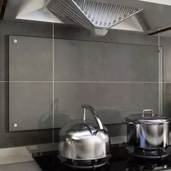 vidaXL K&uuml;chenr&uuml;ckwand Transparent 100&times;50 cm Hartglas
