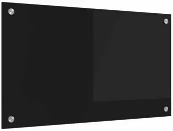 vidaXL K&uuml;chenr&uuml;ckwand Schwarz 70 x 40 cm Geh&auml;rtetes Glas