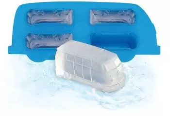Brisa VW Bulli T1 Bus Eisw&uuml;rfelform & Backform, Silikon, Blau (BUIT01)