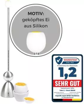 Take2 Clack Eierschalensollbruchstellenverursacher Edelstahl Motiv Frühstücksei (99009)