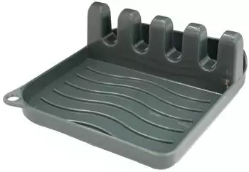 Intirilife Kochlöffelablage Halter für Kochutensilien und Topfdeckel, Kunststoff, Grau (IL-100917)