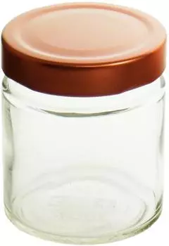 Einkochwelt Hochrandgl&auml;ser 12 St&uuml;ck, 220ml, Deckel ros&eacute;-kupfer 66mm (79202)