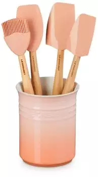 Le Creuset Küchenutensilien-Set, Steingut & Silikon, 5-teilig, Peche (ST00524000423001)