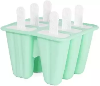 Intirilife Eisform mit 6 Mulden, Silikon, BPA-frei, grün (14x9cm)