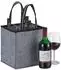 Relaxdays Flaschentasche Filz anthrazit, 9 Flaschen, 6er-Set (10044486_0)