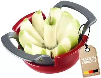 Westmark Divisorex-Spezial Apfel- und Birnenteiler mit Schneidteller, schwarz (51117760)