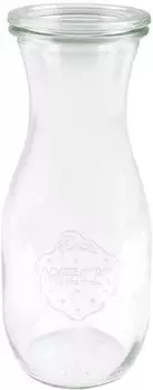 Weck Saftflasche 1l Glasdeckel, 6er-Pack (766)