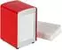 Relaxdays Serviettenspender Retro, Stahl, rot, 2er-Set