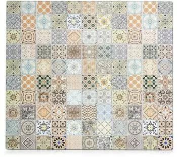 Zeller Herdabdeckplatte Mosaik, Glas, 56x50cm (26326)
