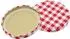 Wellgro Einmachgläser 230ml Schraubdeckel rot kariert, 100er-Set (TO82)