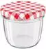 Wellgro Einmachgläser 230ml Schraubdeckel rot kariert, 100er-Set (TO82)
