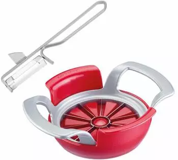 Westmark Apfel- & Birnenteiler + Sparsch&auml;ler-Set, 2-tlg., Edelstahl/Kunststoff (511122E6)