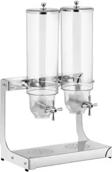 Royal Catering Cerealienspender 2x3,5L Edelstahl/Kunststoff (RCCS-3.5LSS2)