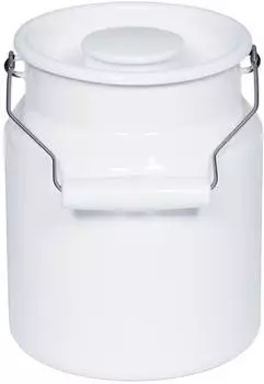 Riess Classic Wei&szlig; Tragkanne mit Deckel, Emaille, 3,0L (0340-033)