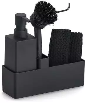 Zeller NERO Seifenspender Kunststoff, schwarz (26495)