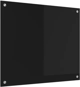 vidaXL Küchenrückwand aus Hartglas, schwarz, 70x60cm (42018034)