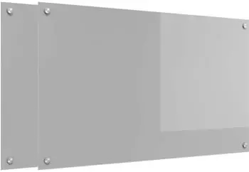 vidaXL Küchenrückwand 2-tlg. hellgrau 100x60cm Gehärtetes Glas (3415457)