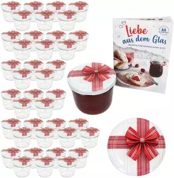 MamboCat Sturzglas 230ml TO82 Deckel mit Diamant-Zucker-Rezept, 40er-Set (4251967522142)