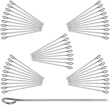 Relaxdays Rouladennadeln Edelstahl, 50er Set, 11cm (10025360_0)