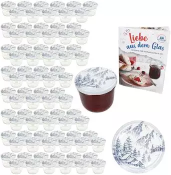 MamboCat 100er Set Sturzglas 230ml TO82 Alpen Deckel