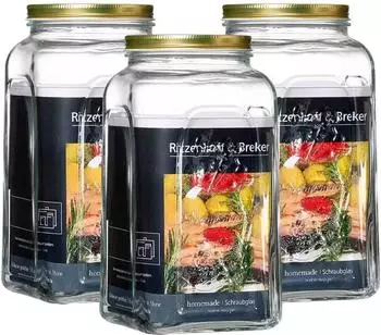 Ritzenhoff & Breker Homemade Einmachglas 3l, transparent, 3er Set