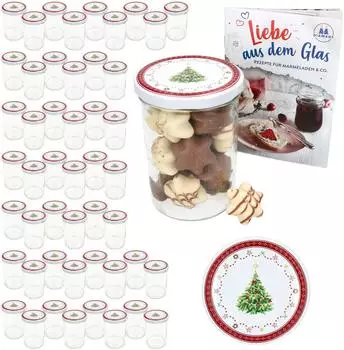 MamboCat 50er Set Sturzglas 435ml + TO-Deckel 82 Weihnachtstraum