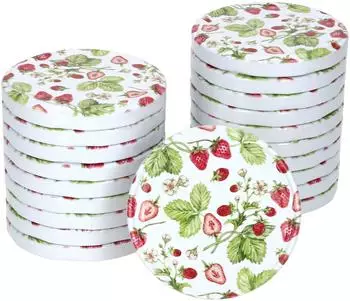 MamboCat Deckel-Set TO82 Wald-Erdbeere f&uuml;r Marmeladengl&auml;ser, 20er-Set (TO82)