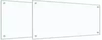vidaXL K&uuml;chenr&uuml;ckwand 2 stk. Transparent 90 x 40 cm Geh&auml;rtetes Glas