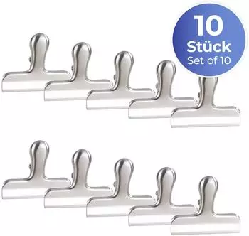 Maximex Verschlussklammern Edelstahl, 10er-Set (85888500)