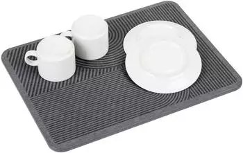 Wenko Damon Abtropfmatte Diatomit, 40x30cm, grau (54955100)
