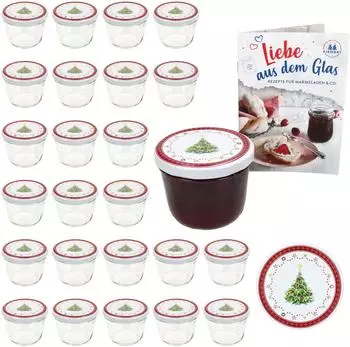 MamboCat Sturzglas 230ml Twist-Off-Deckel TO82 "Weihnachtstraum" 25er Set