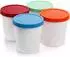 LuxusKollektion Peohud Eiscreme-Behälter mit Silikondeckel, 4er-Set, 1L, BPA-frei