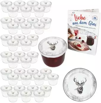 MamboCat Alois Hirsch 40er Set Sturzglas 230ml mit Twist-Off-Deckel TO82