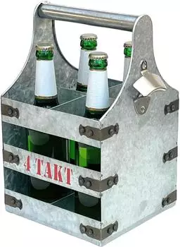 DanDiBo Flaschenträger 4 Takt Metall mit Flaschenöffner (96405)