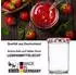 BigDean Marmeladengläser 230ml mit Schraubdeckel TO82, rot kariert (749601)