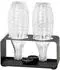 Wenko Wave Flaschenhalter für 2 Flaschen, Metall, schwarz (54898100)