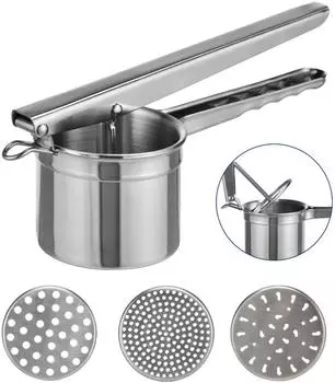 Gravidus Kartoffelpresse / Sp&auml;tzlepresse, Edelstahl, 3 Locheins&auml;tze