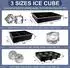 LuxusKollektion Eiswürfelform-Set Silikon, 15-Loch quadratisch & 6-Loch rund
