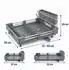 Relaxdays Abtropfgestell ausziehbar mit Besteckkorb, Glashalter & Abtropfschale, grau