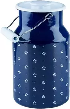 Riess Country Dirndl Milchkanne mit Deckel 2,0L, Emaille (0311-073)