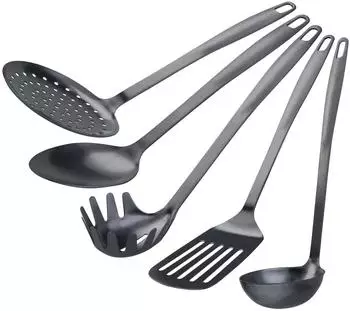 Stanley Rogers Küchenhelfer-Set Satin, 5-tlg., schwarz, Edelstahl (1175814)